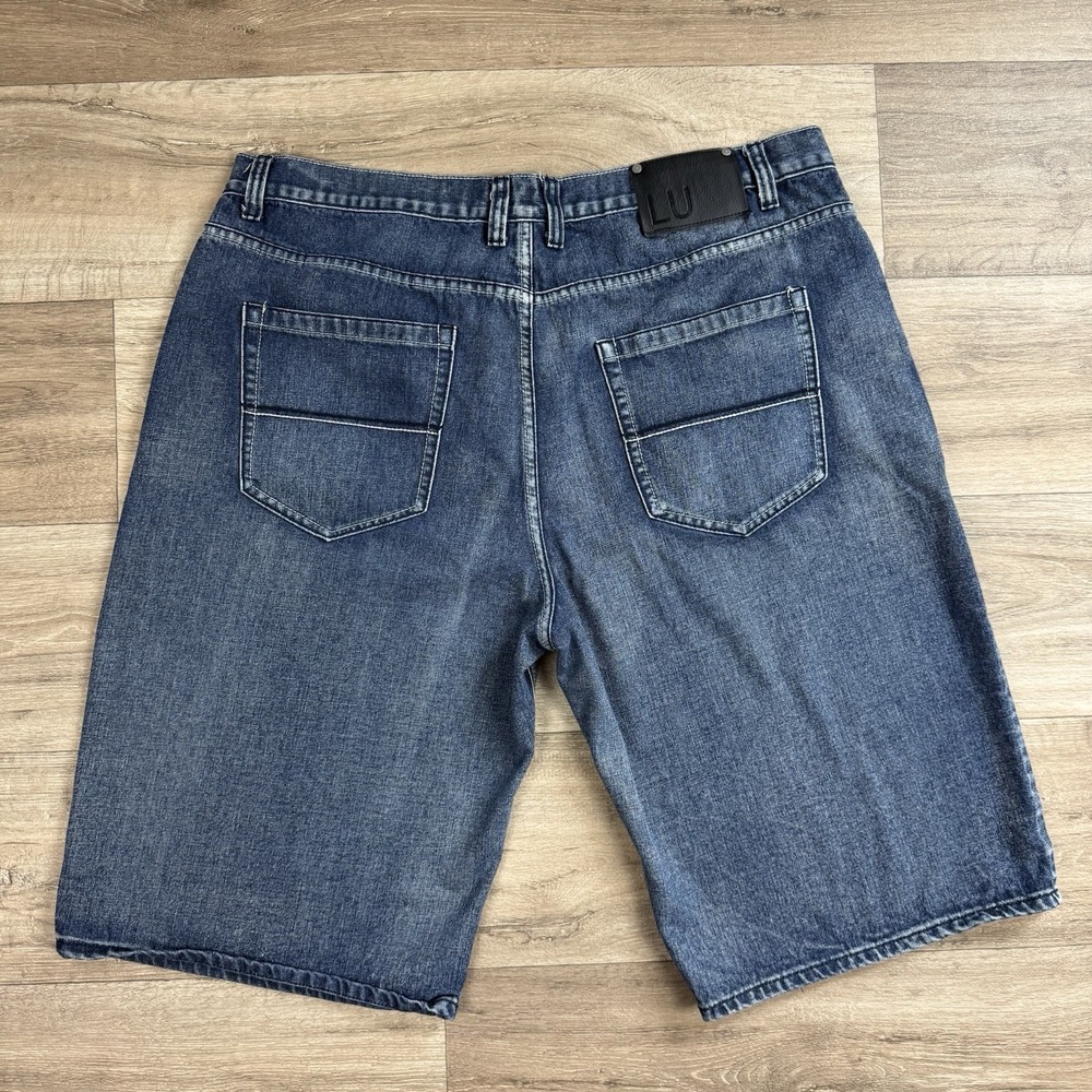 Linea Uomo Shorts Men's 44W Denim Relaxed Straight Fit Bermuda 2000s‎ Y2K